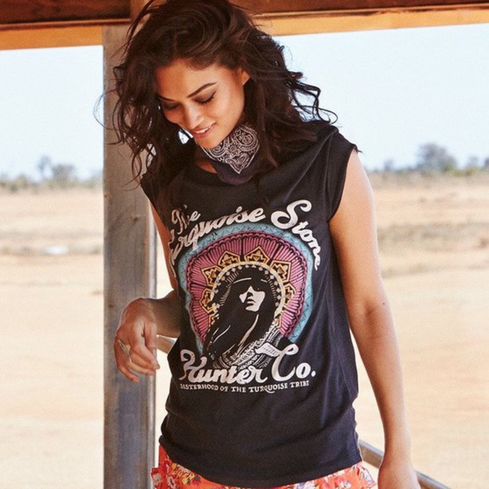 UFT/$ Spell Turquoise Stone Hunter Tee Charcoal M